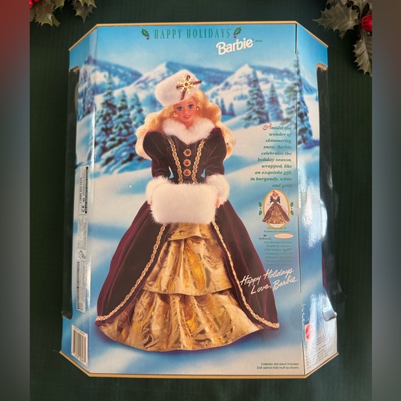 Barbie Doll 1996 Happy Holidays Christmas Mattel New In Box
Gold and Burgundy - Picture 11 of 12